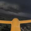 A UAV flying in stormy weather