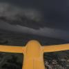 A UAV flying