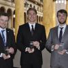 Markus Geiss, Trevor Bennett, and Thomas Green holding their awards.