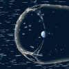 Solar Wind Interacting with Earth's Magnetic Field