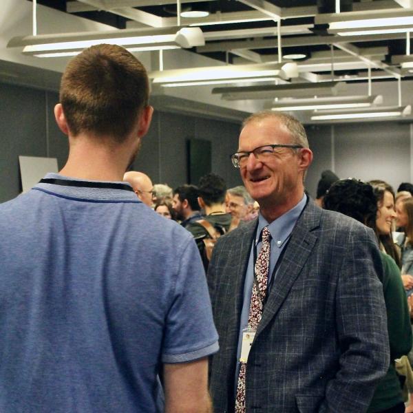ME-EM Professor and EMP Associate Faculty Director Michael Readey speaking with learners