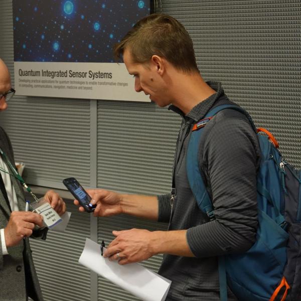 MS-CS Faculty Director Kevin Gifford speaking with learner
