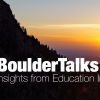 2021 Aerials of Boulder with BoulderTalks logo (Photo by Glenn Asakawa/University of Colorado)