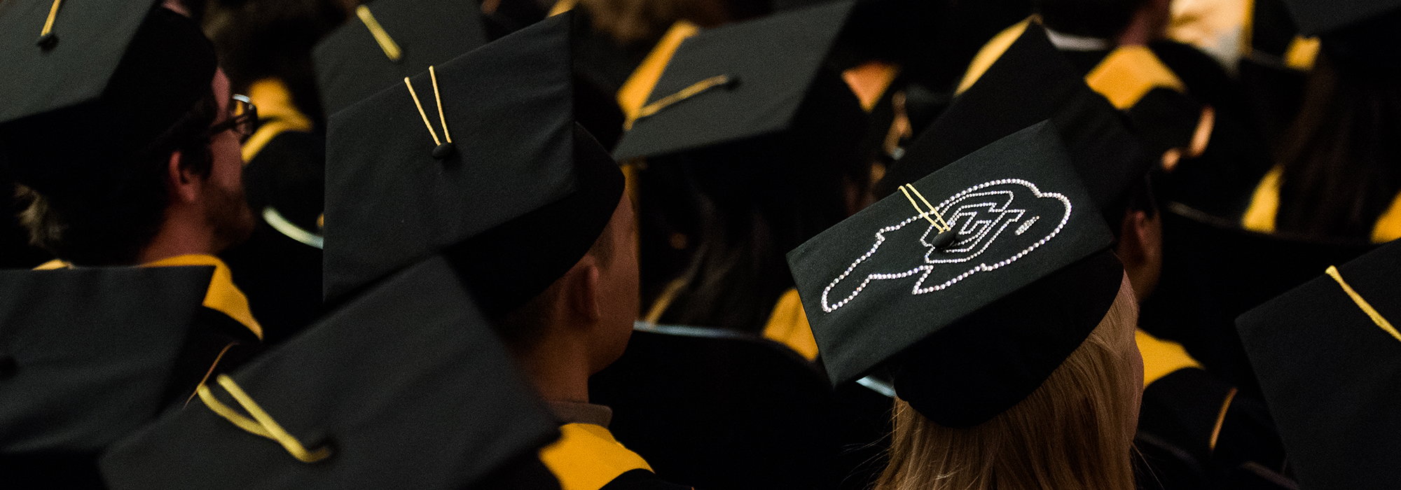 CU Boulder commencement caps