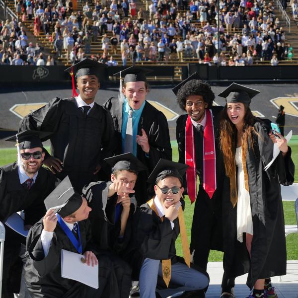 Students at graduation