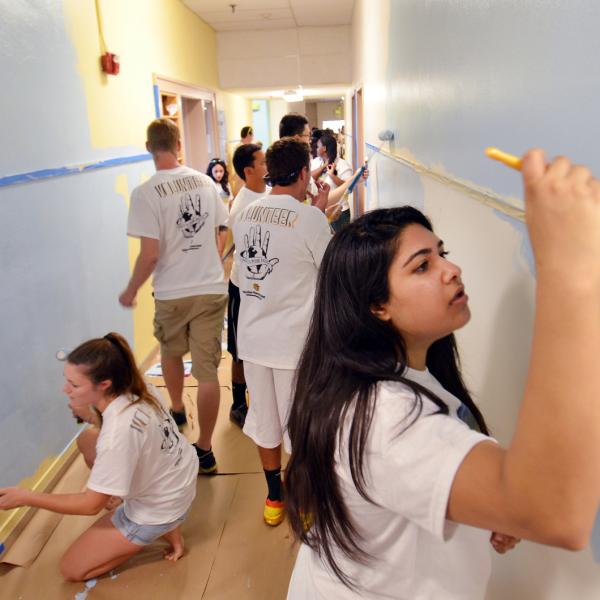 Volunteering on campus