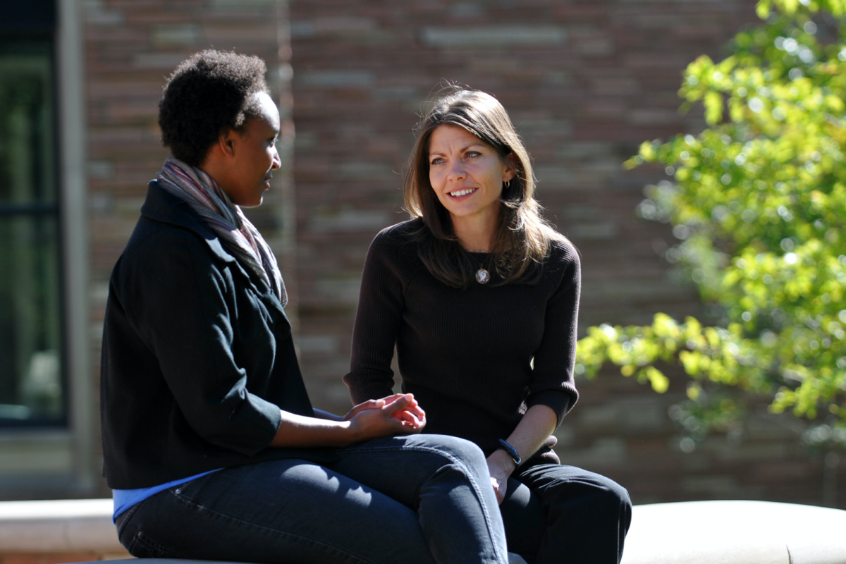 a meeting between mentor and mentee