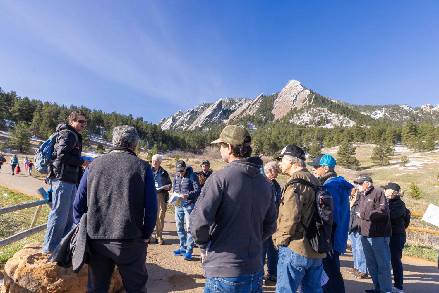 Alumni weekend attendees on a hike
