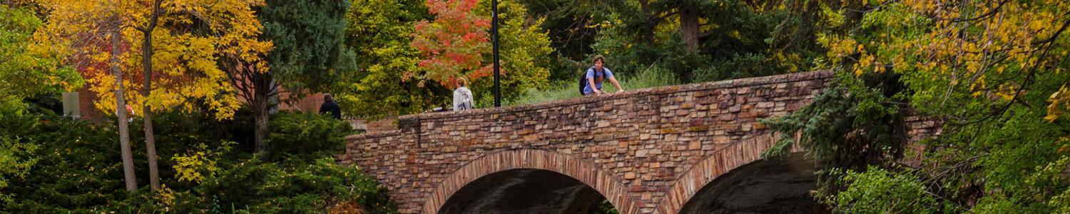 bridge on CU Boulder campus