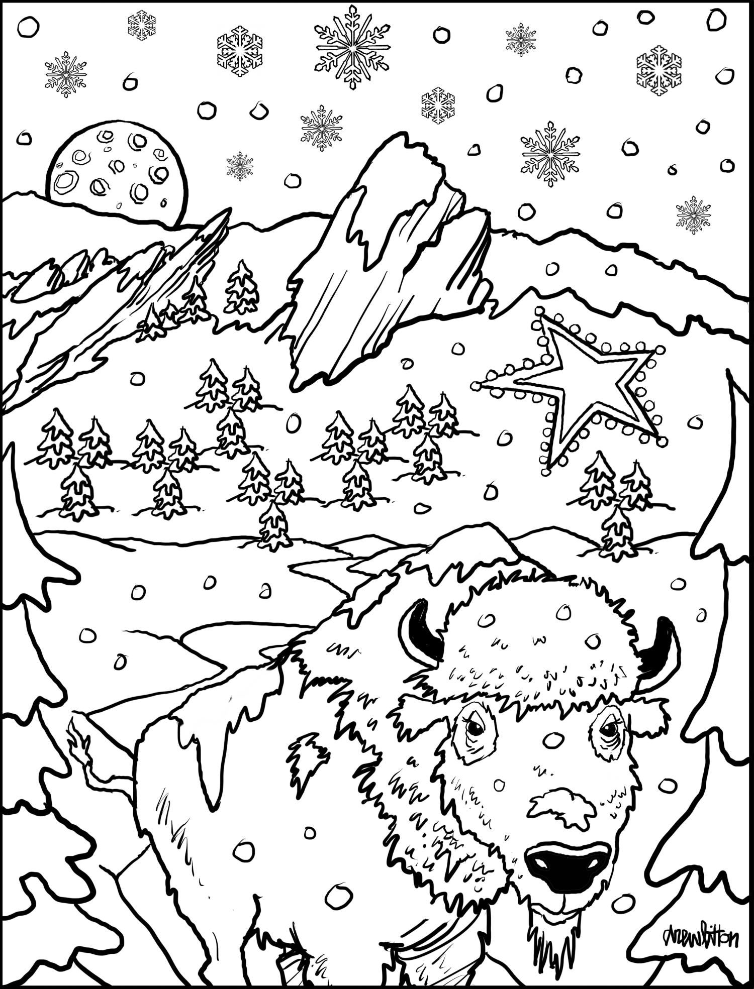 Ralphie and the Boulder star coloring page