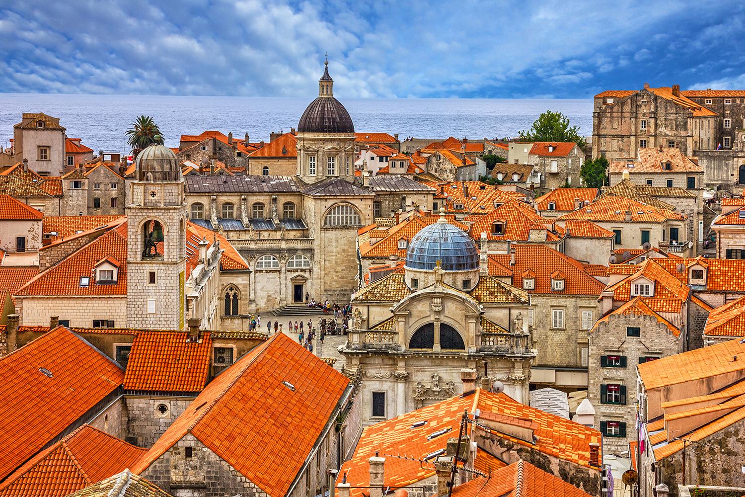 View of rooftops in Dubrovnik