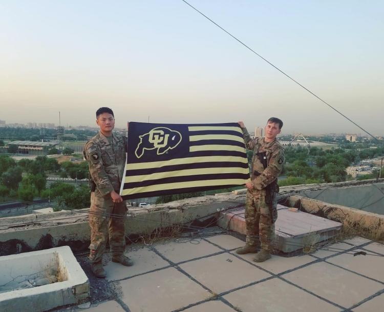 Adam Lee and Chase Milhorn in Iraq