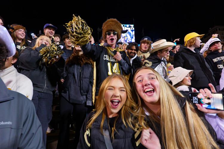 Students at a football game