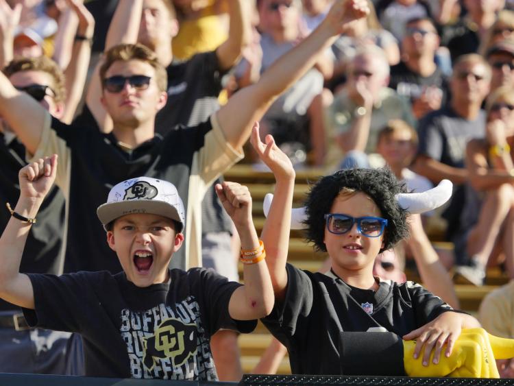 CU football fans at Family Weekend