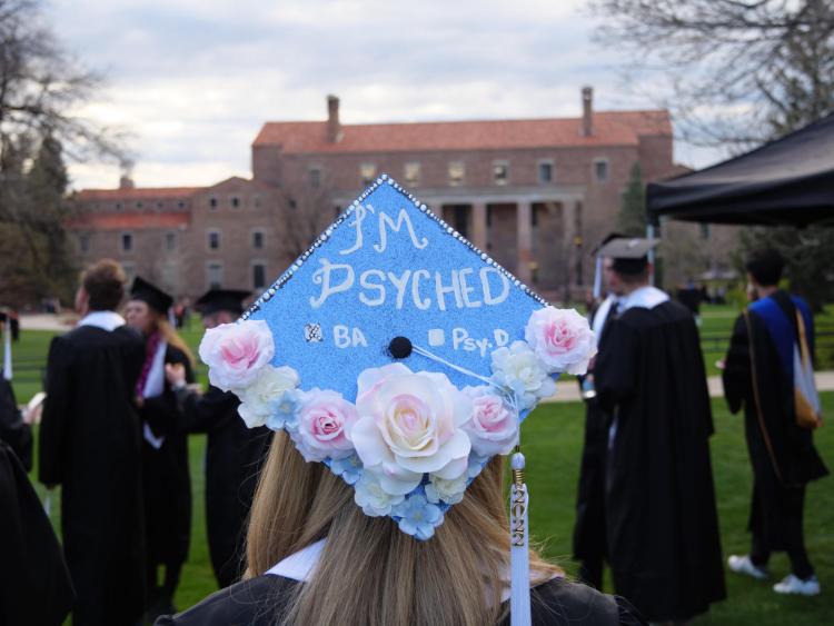 Decorated grad cap
