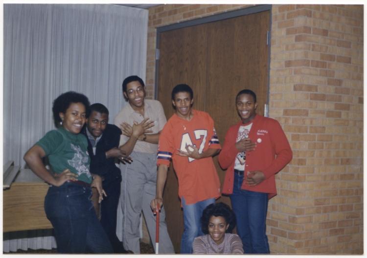 Harold Abrams with the Black Student Alliance