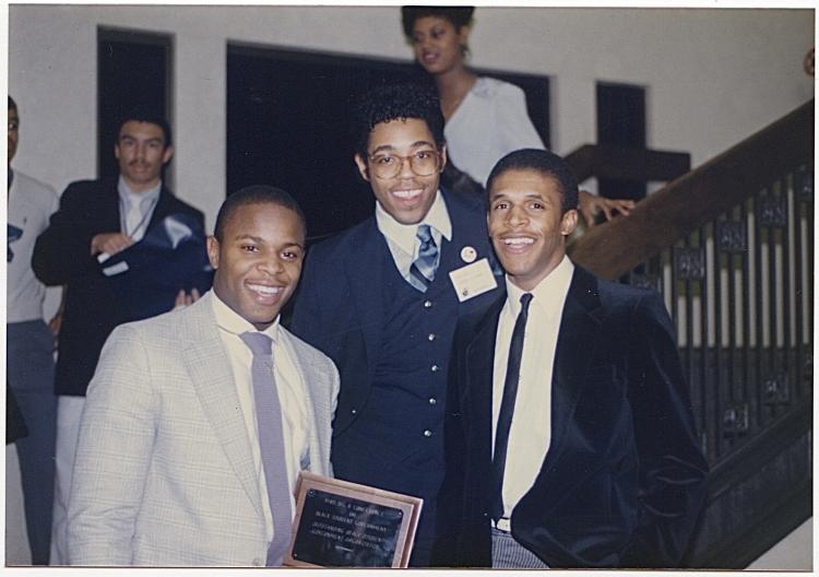 Harold Abrams with the Black Student Alliance officers