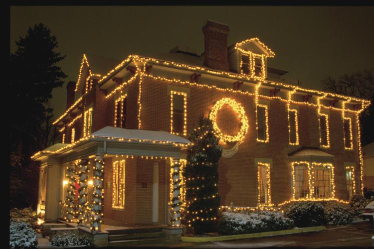 Koenig Alumni Center during the holidays