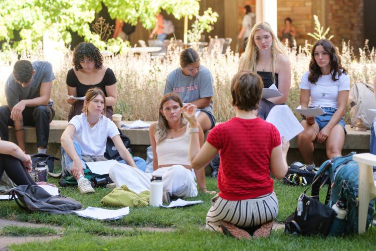 Students in class outside