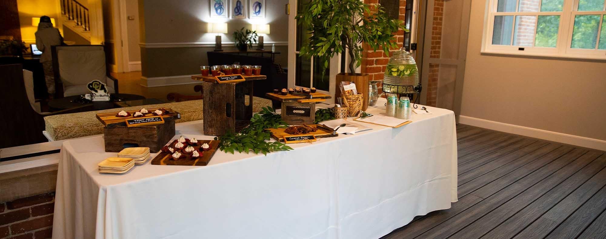 Koenig Alumni Center wedding venue in Boulder set up for an event