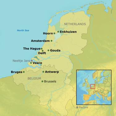 Map of Dutch Waterways trip