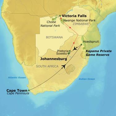 Journey Southern Africa Map