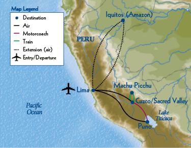 Treasures of Peru Map