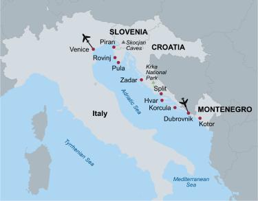 Dalmatian Coast Map
