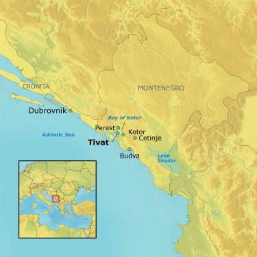 Montenegro Dubrovnik Map