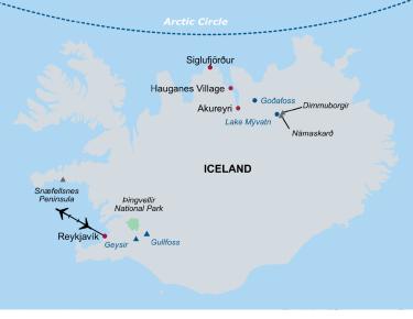 Iceland Northern Lights Map