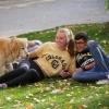 Students relaxing on the quad