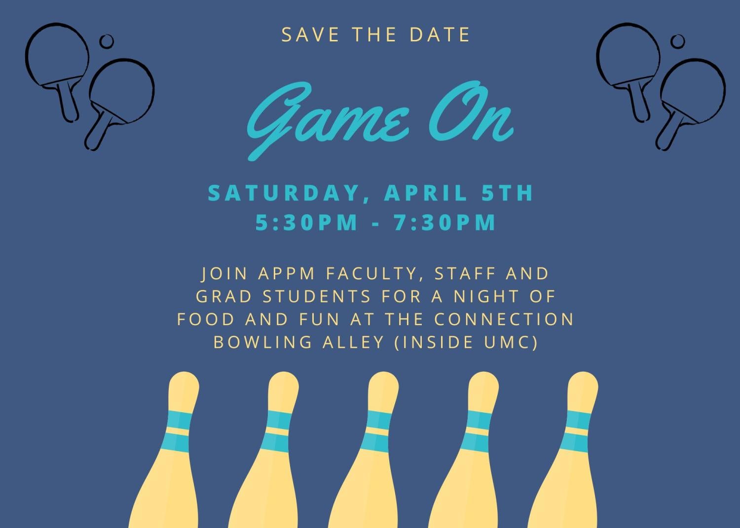 SAVE THE DATE Game On