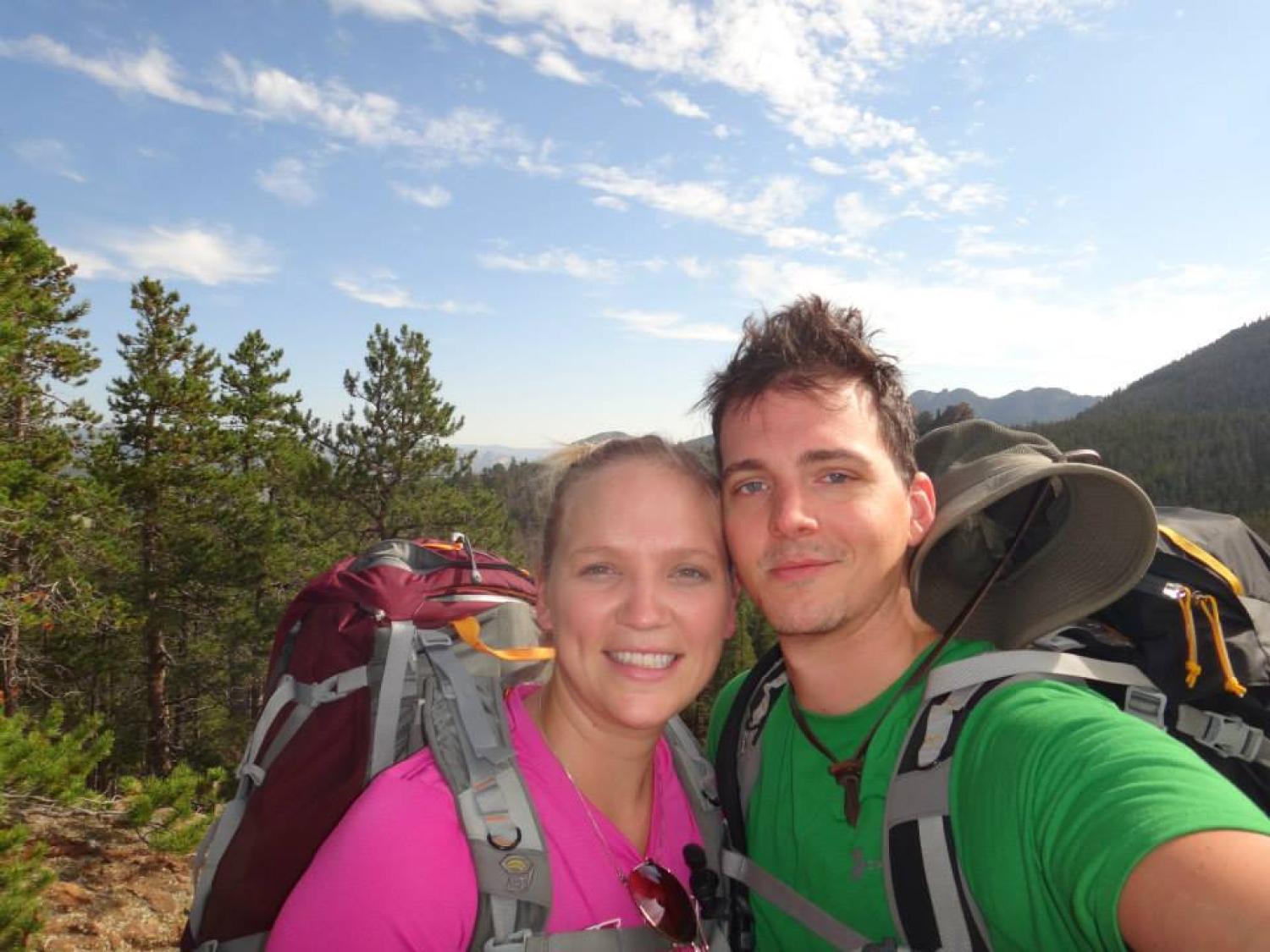 Two People Hiking