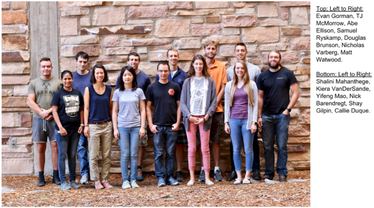 Group photo of Fall 2018 first-year Applied Math Graduate students