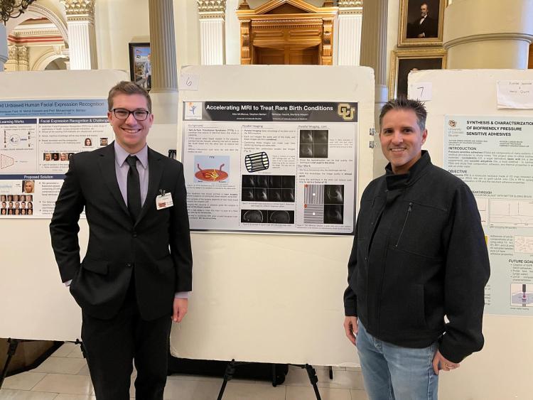 Alex McManus presenting poster