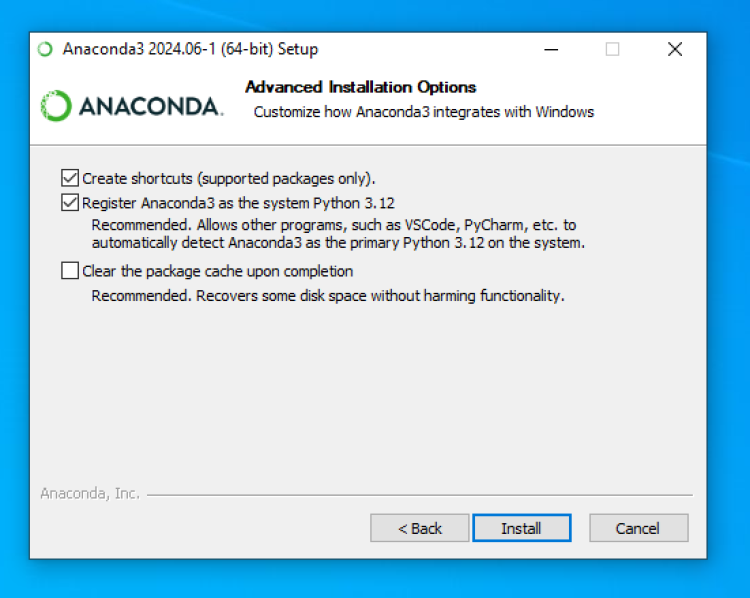 Additional Windows options
