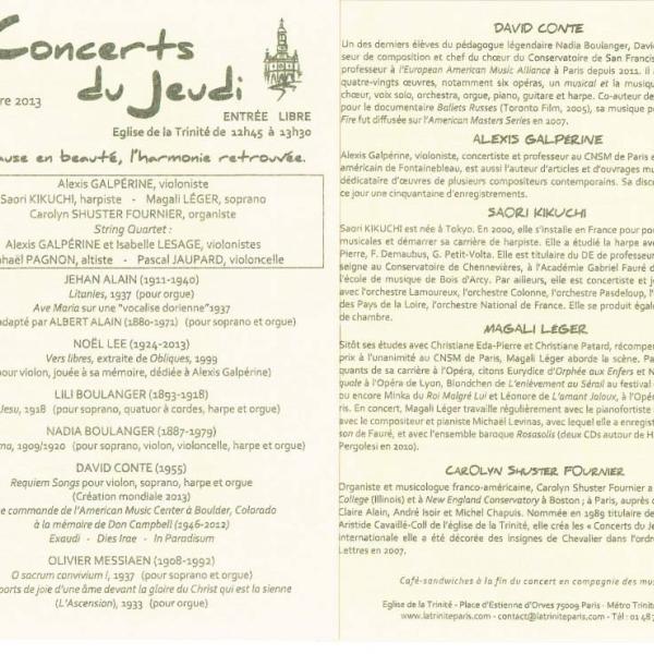 Program in Paris