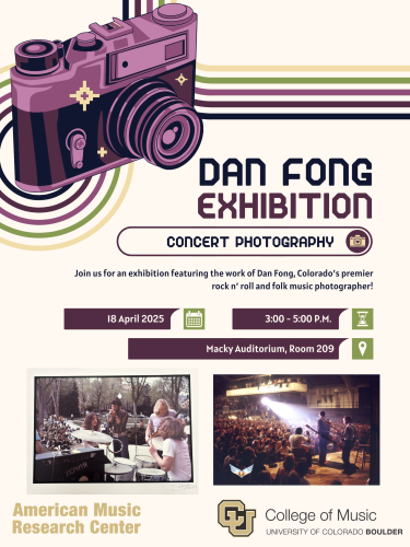 Dan Fong event poster with examples of his photographs
