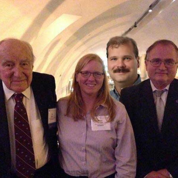 Academic Anseth family tree. Ed Merrill, Kristi Anseth, Chris Bowman, and Nicholas Peppas.