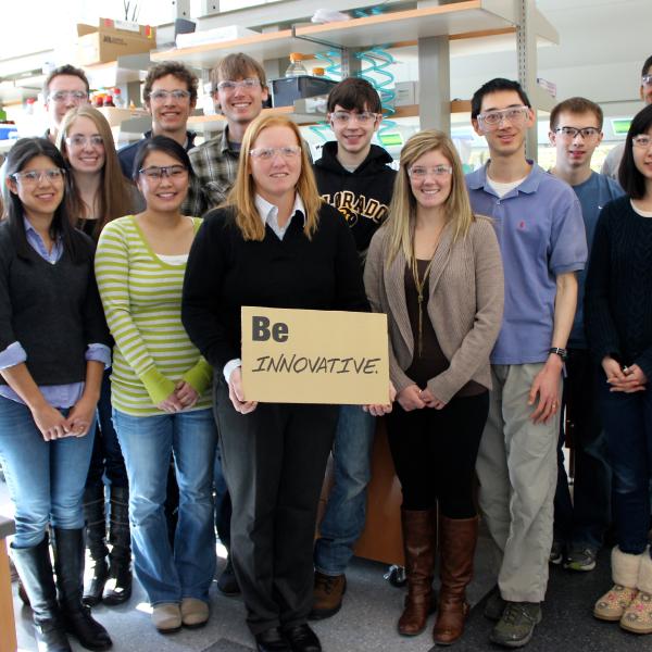 Anseth Group picture from CU Engineering holiday shoot