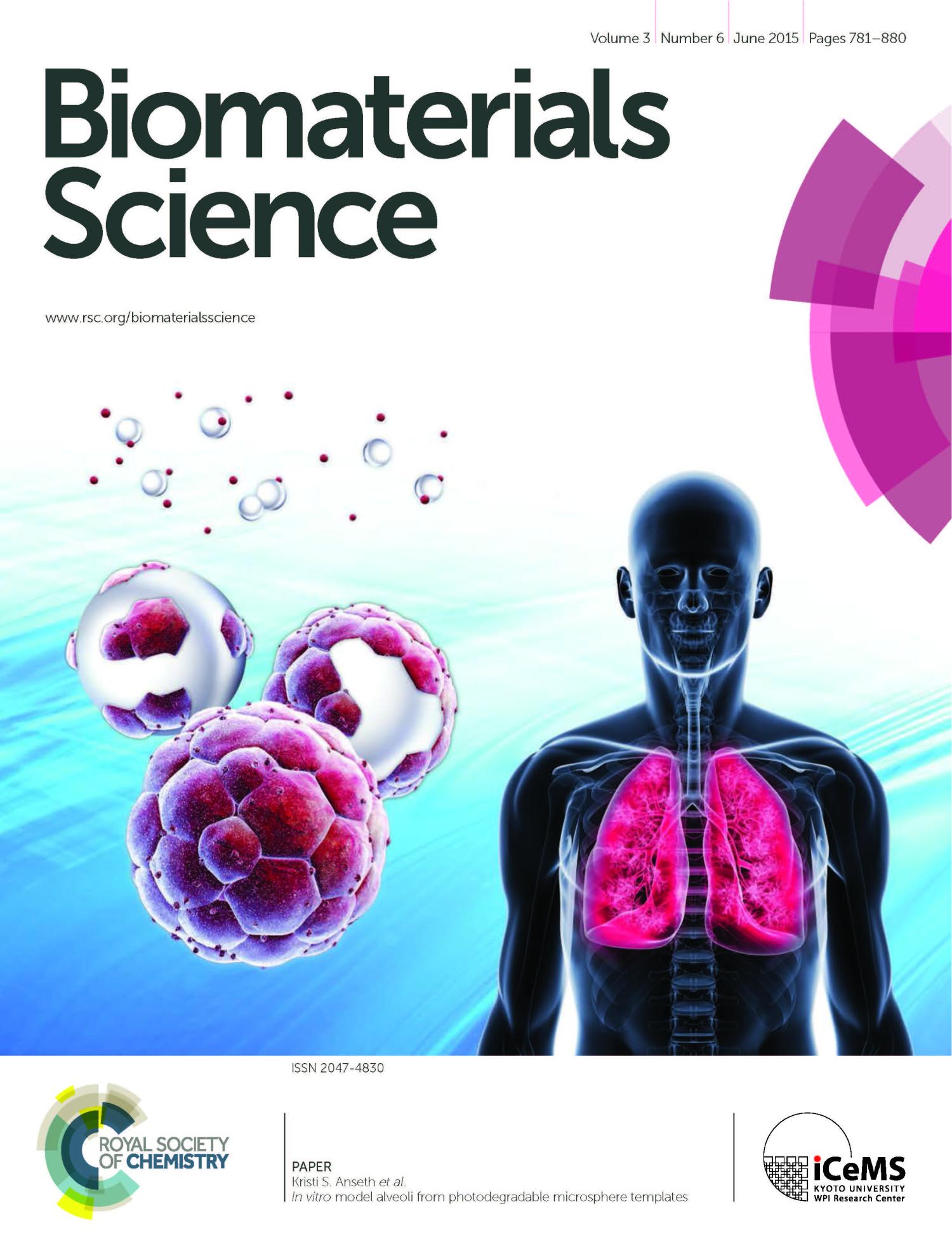 Front Cover Biomaterials Science 2015