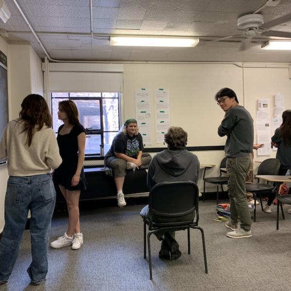 ANTH 1155 students presenting posters