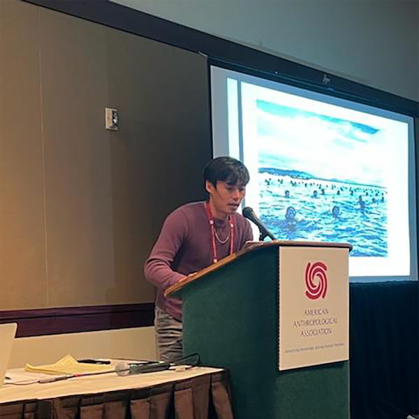 Sangaay Tashi presenting at the AAA Conference