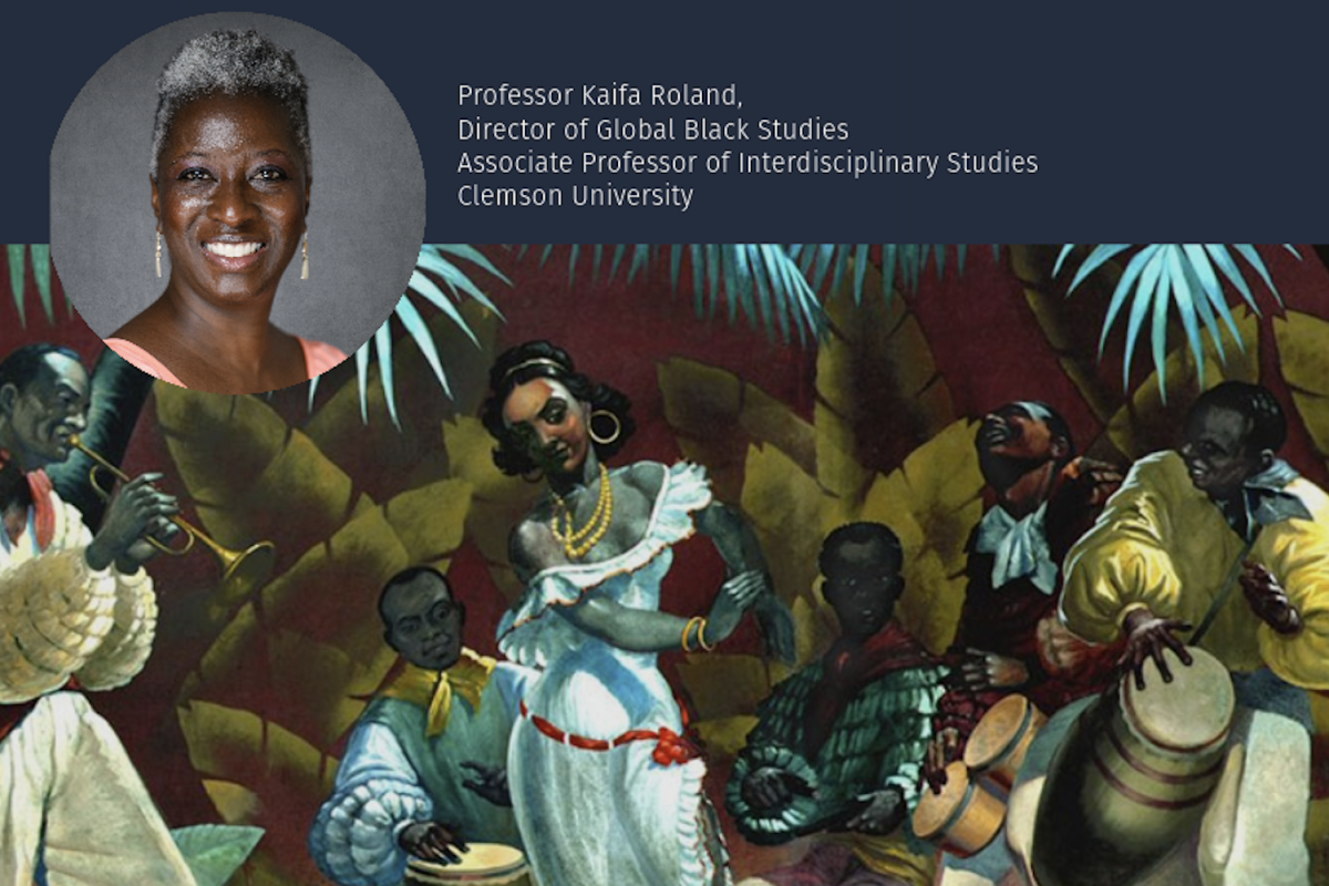 Ethnography in the Interim flyer featuring AfroCuban band and dancer