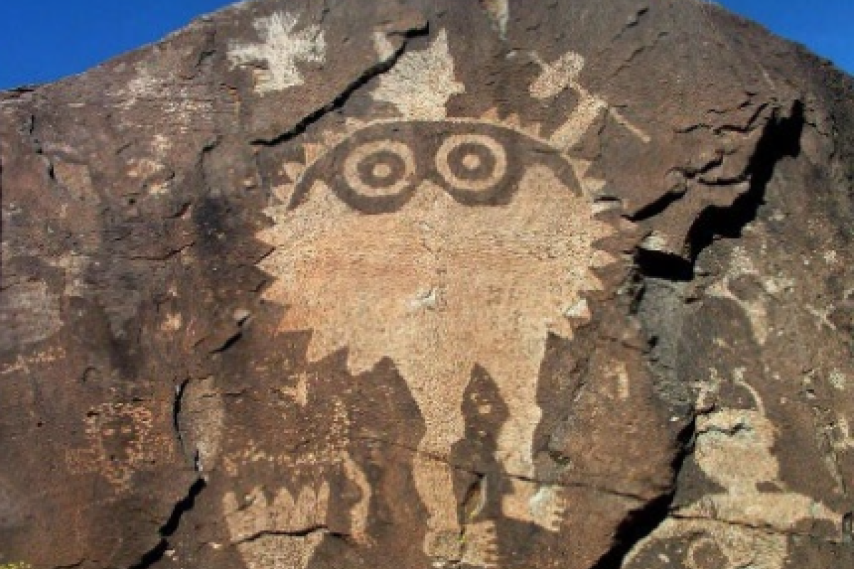 Rock carving depicting violence