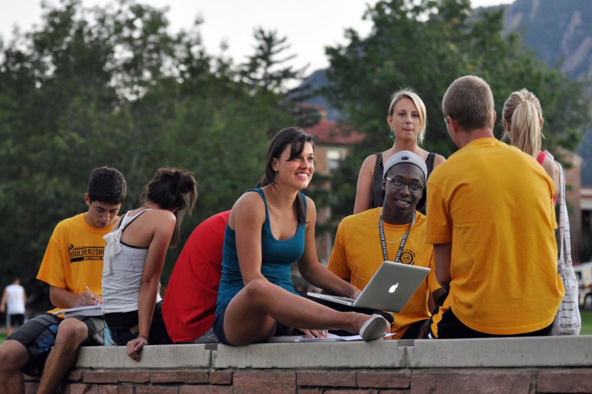 Diverse group of students on Farrand Field