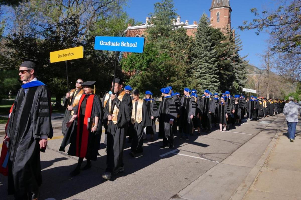 CU Graduate School Commencement Walk