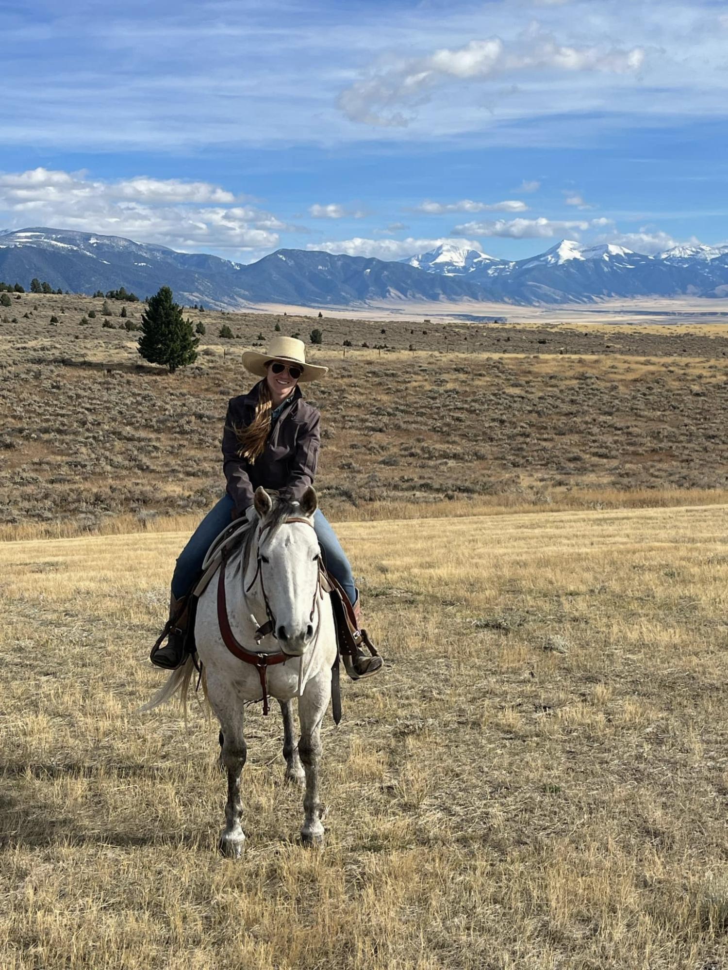 Sabrina riding a horse