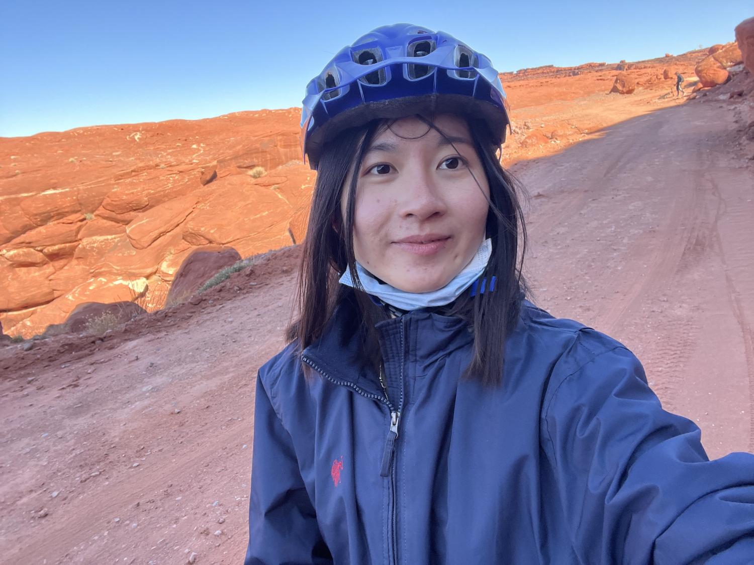 Yuit on a bike