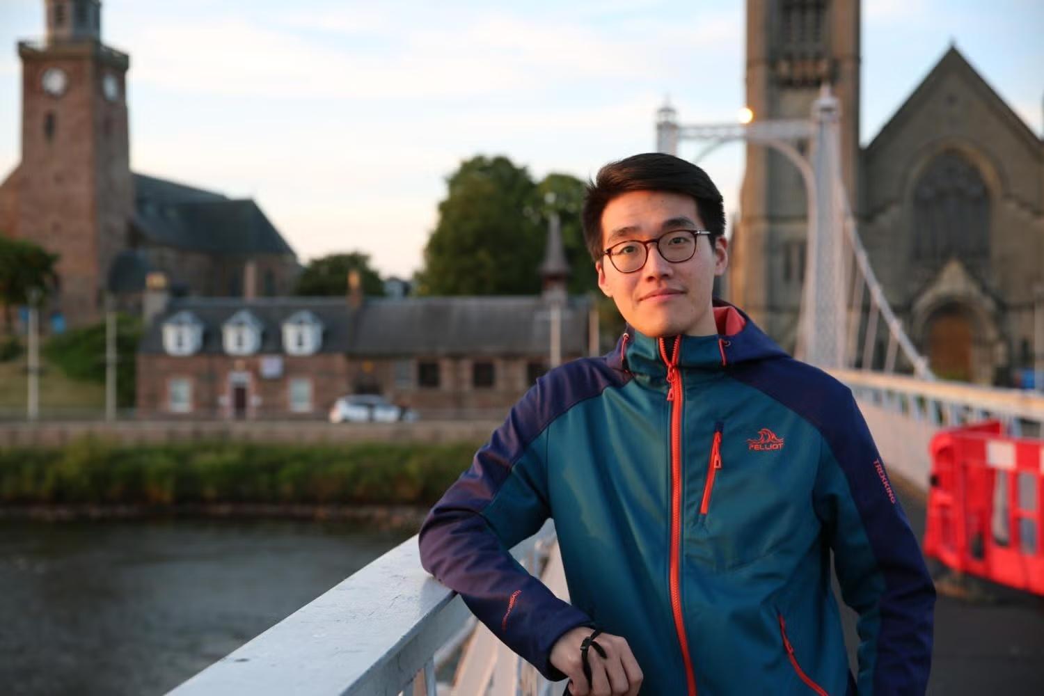 Yuxiang Lin on a Bridge